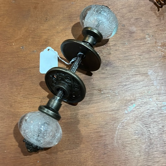 Ornate clear crystal door knobs - Picture 1 of 5
